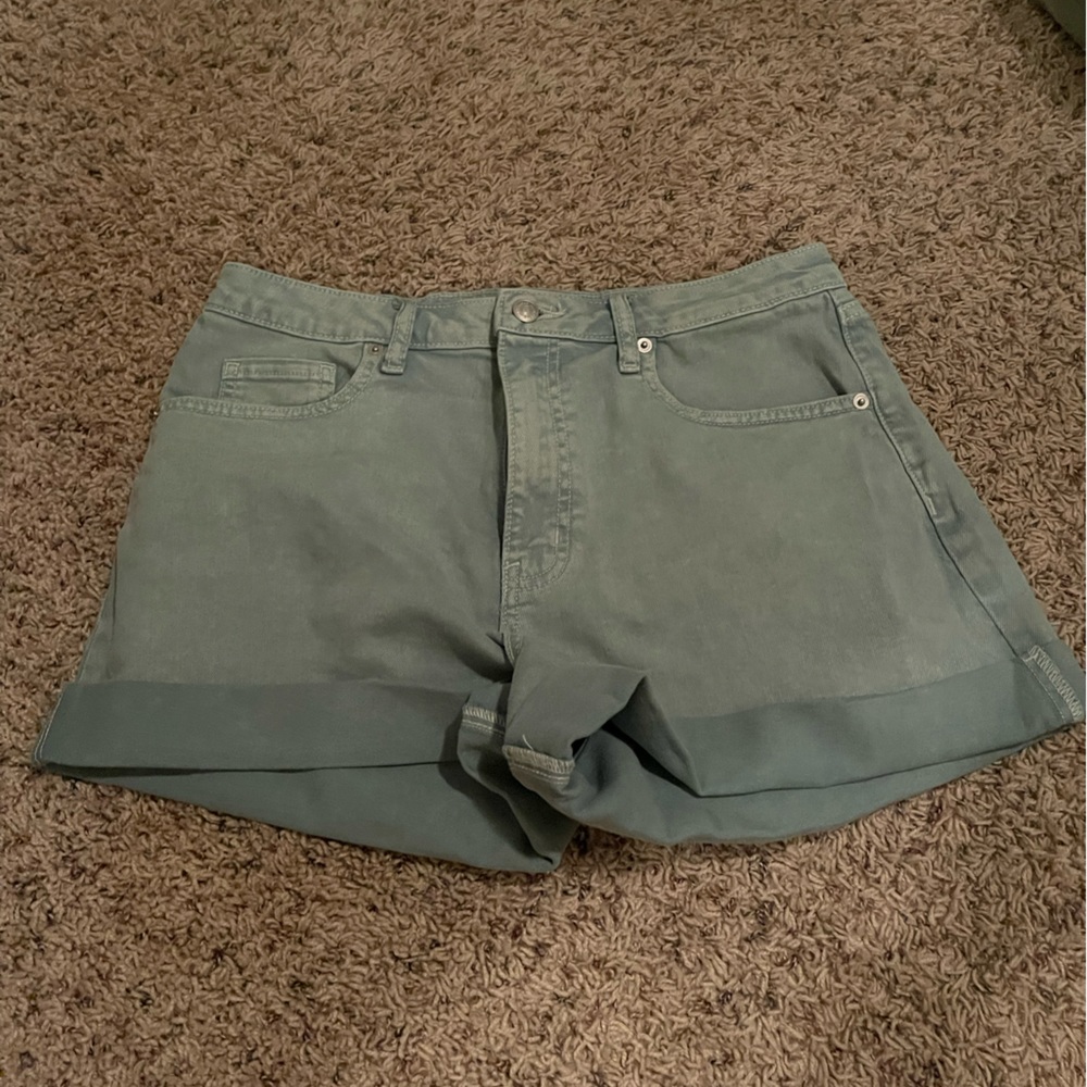 Sage green Jean shorts